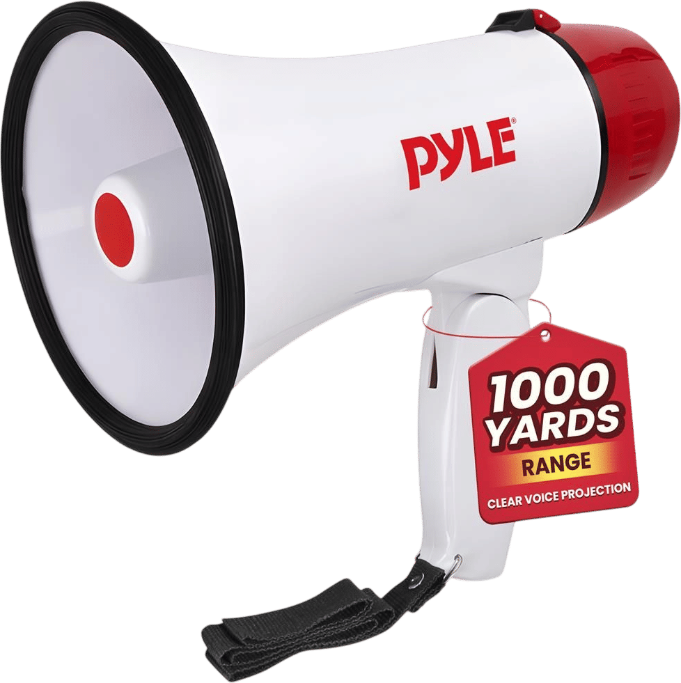 pyle 20w megaphone/speaker (white)