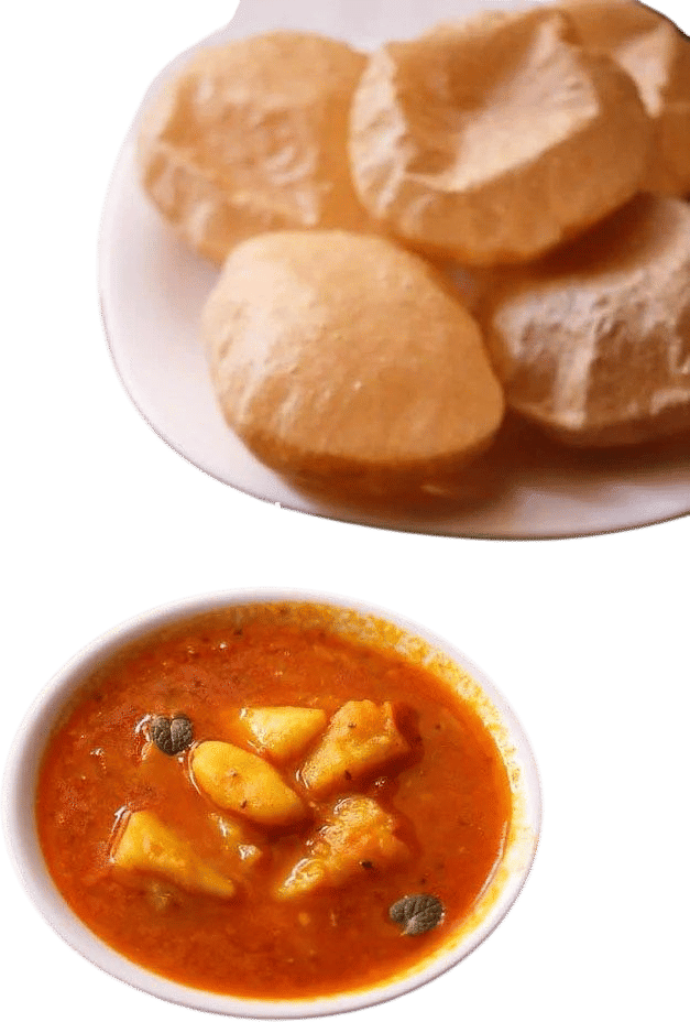 Aloo sabji with poori