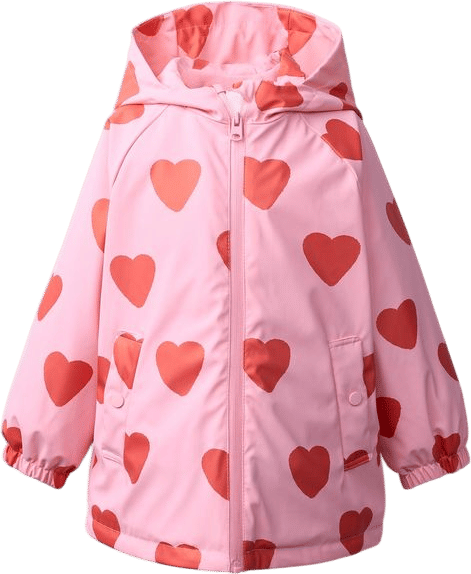 Water-Resistant Rubberized Floral Raincoat