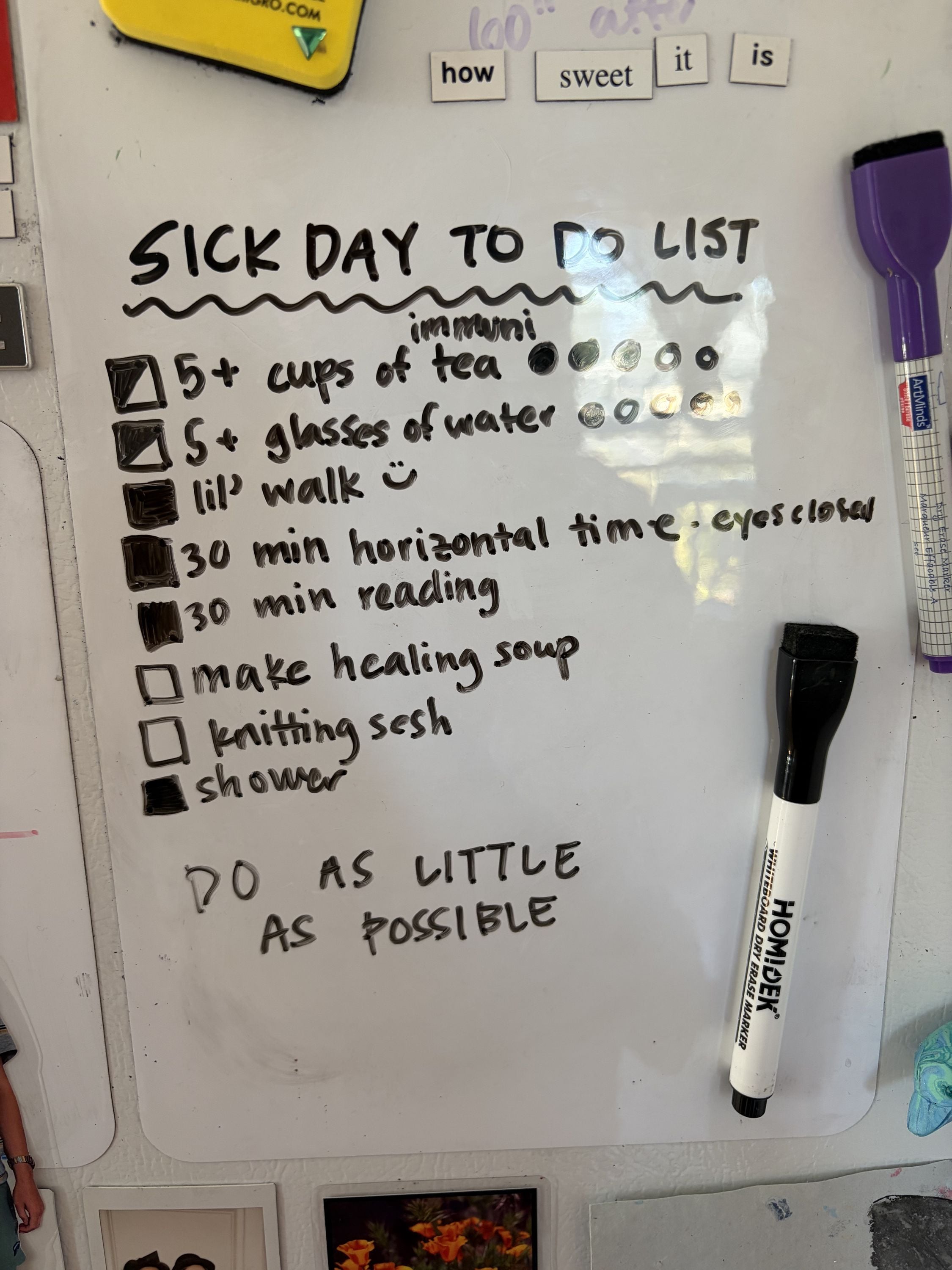 making a Sick Day To-Do List