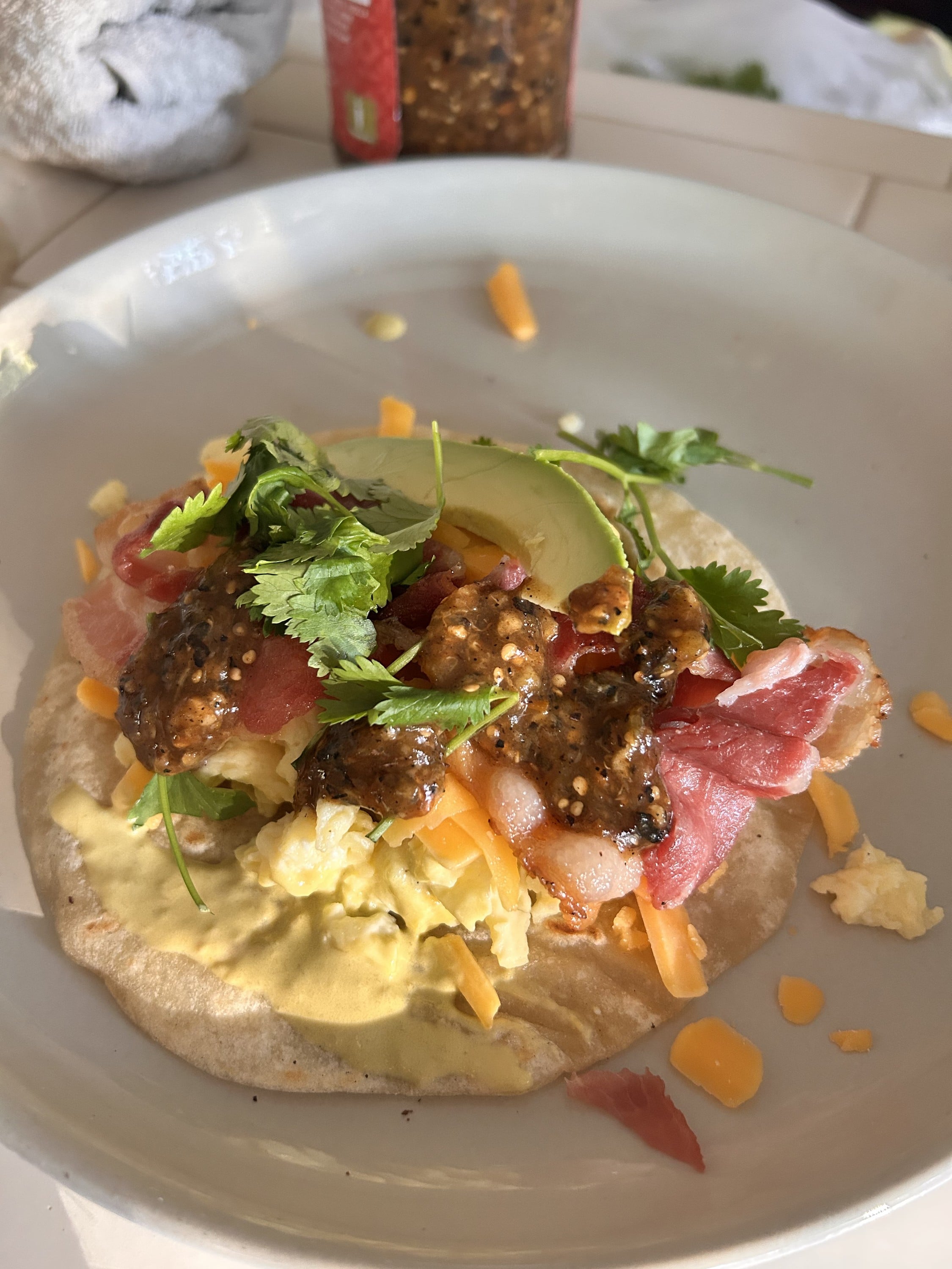 Homemade breakfast tacos!