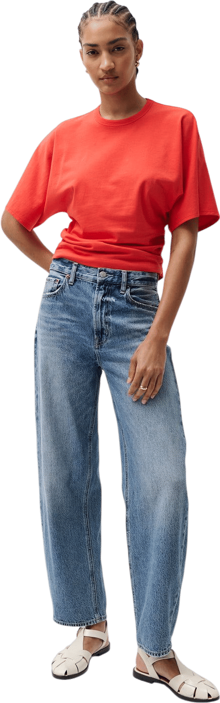 Pistola Denim Wes High Rise Barrel Jean