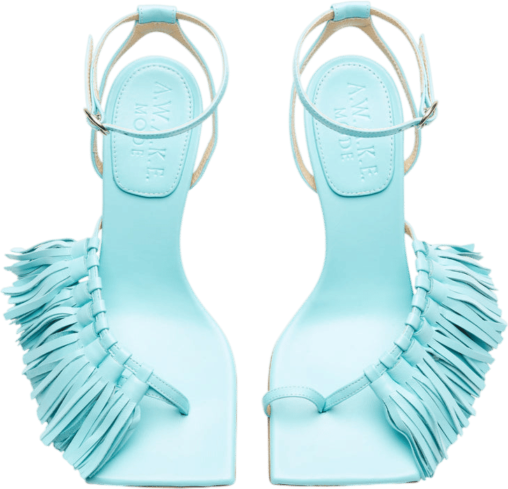 Delta High Tassel Sandal Turquoise