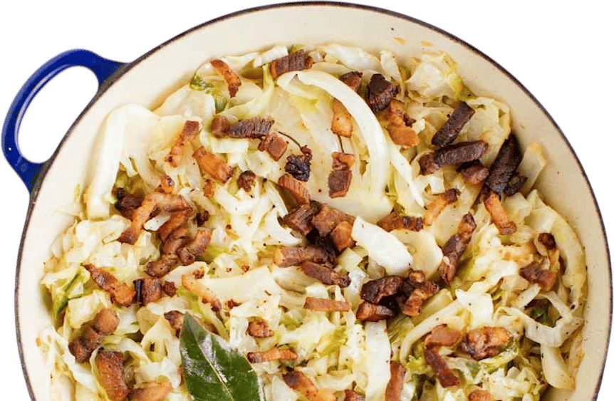One-Pot Braised Cabbage with Bacon