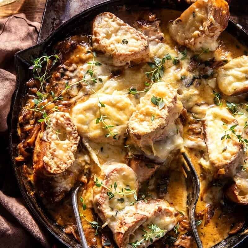 french onion smothered tofu