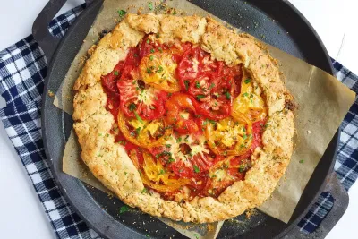 Rustic Manchego + Heirloom Tomato Crostata Recipe