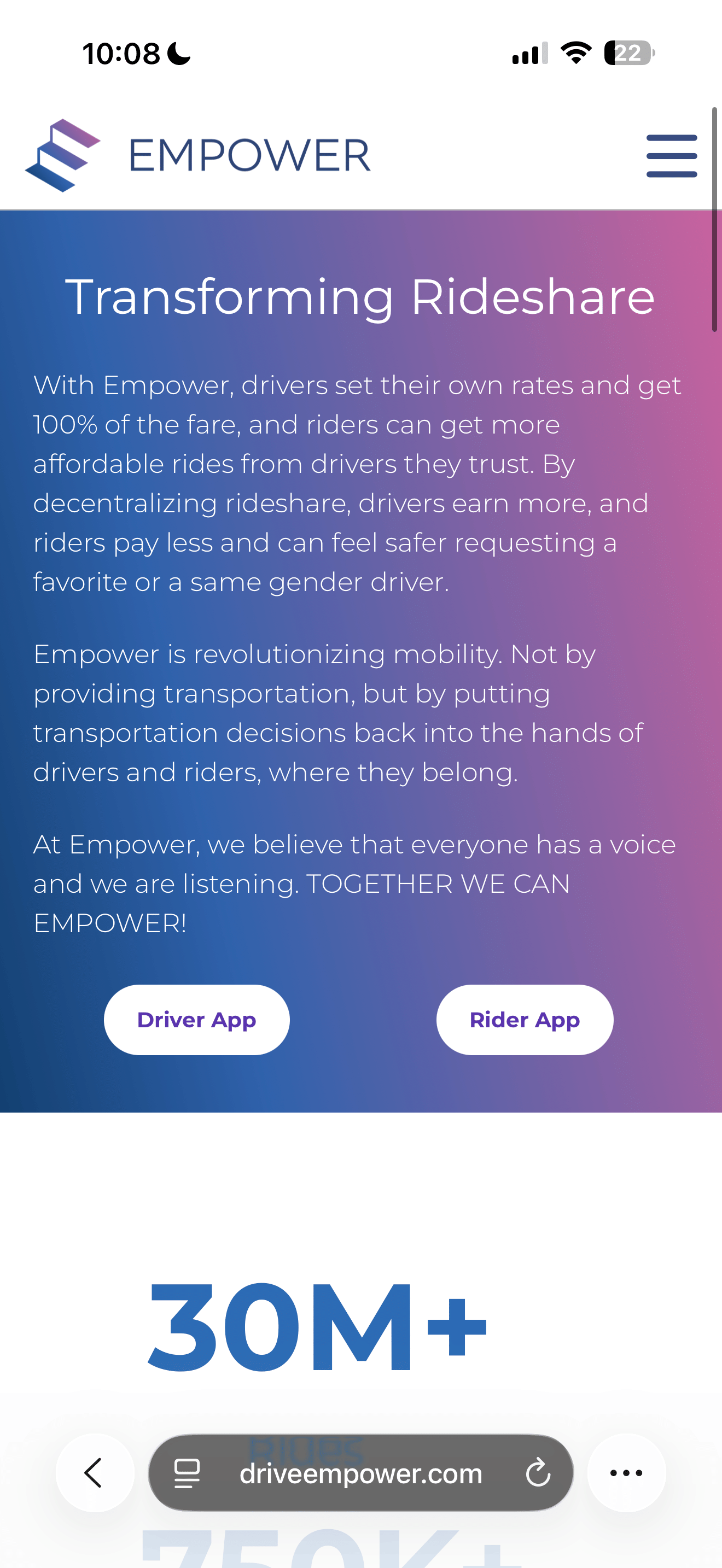 Empower Ride App