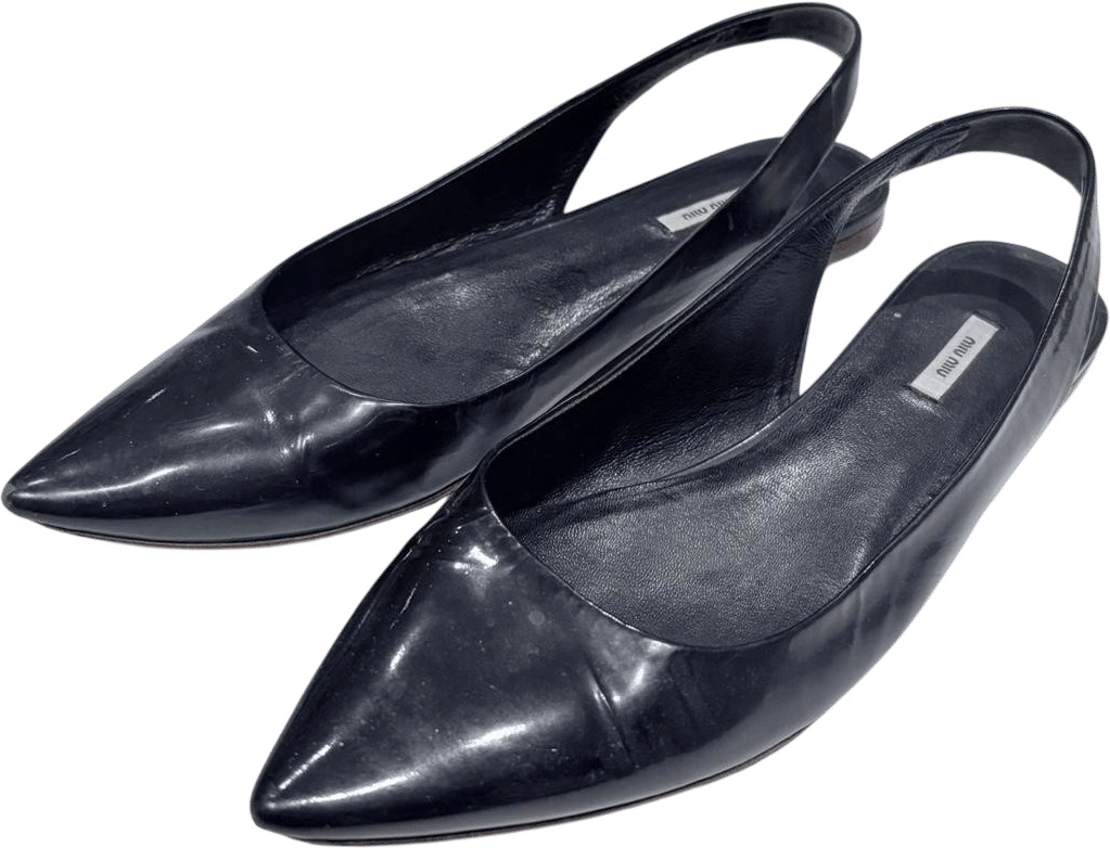 Patent Leather Slingback Flats