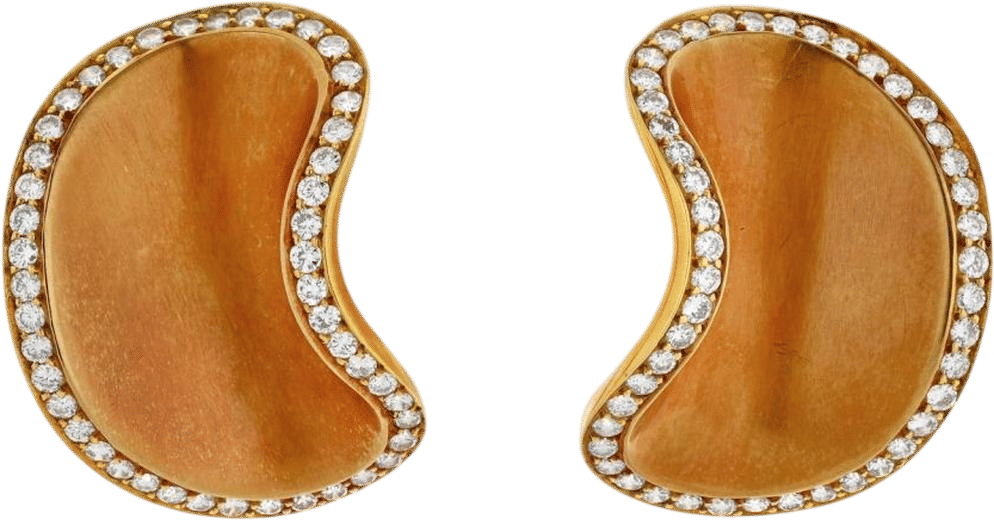 1987 Lima Bean Diamond Earrings
