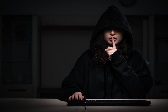 Taking an audible breath and whispering "ok guys, we're in" after you successfully type a password in