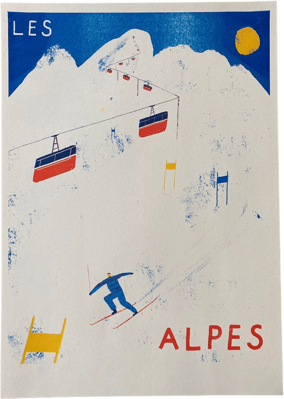 Les Alpes Print Poster