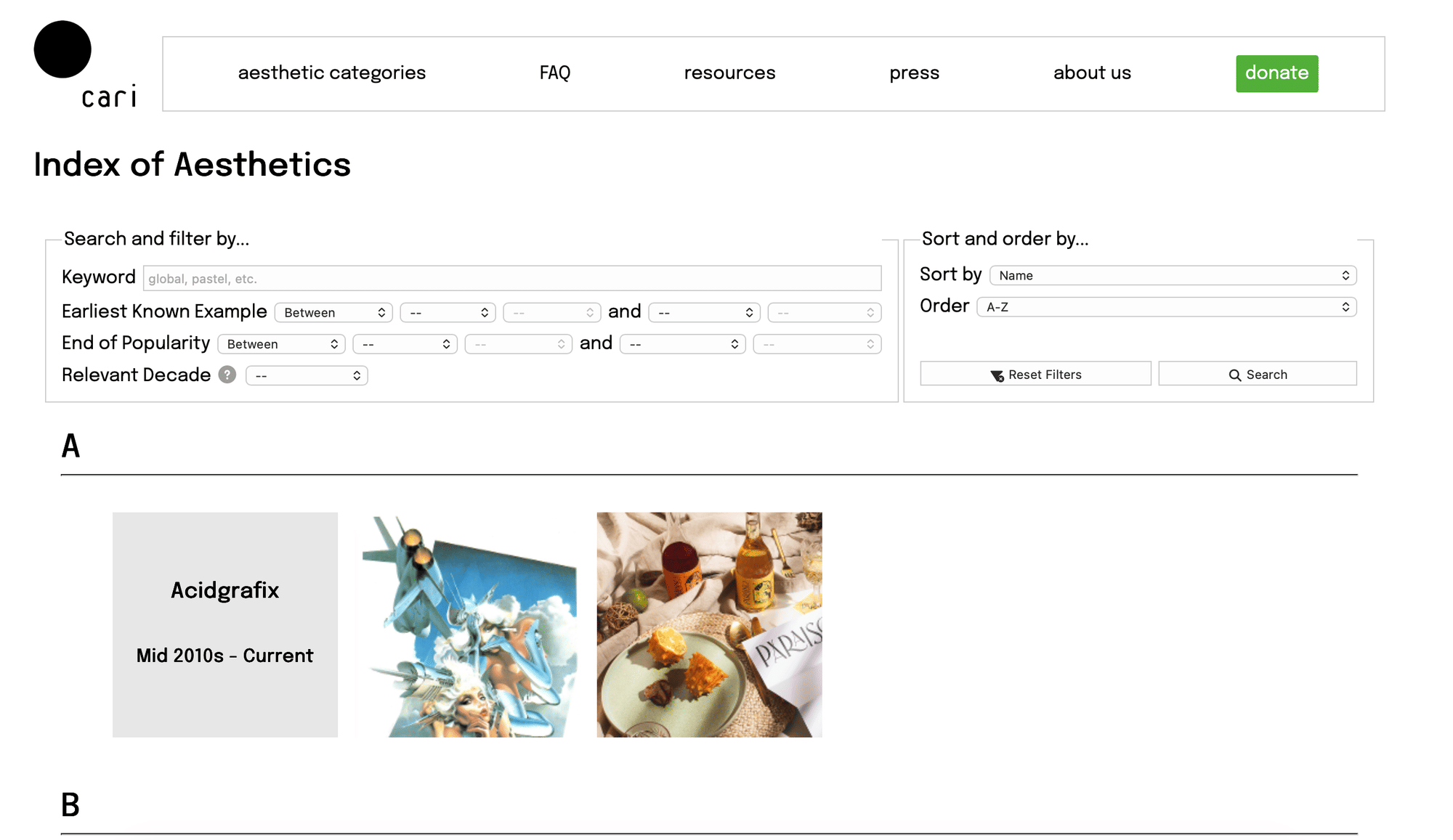 Index of Aesthetics