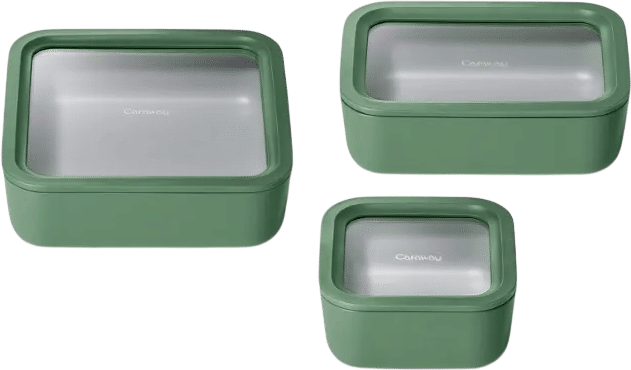 Caraway Non-Stick Ceramic-Coated Glass Containers