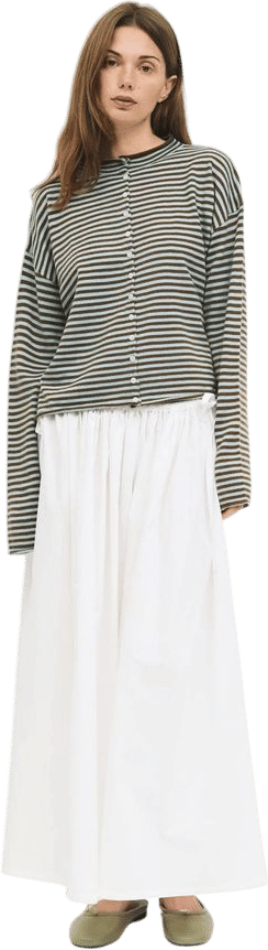 The Elisa Cardigan | Stripped Button-Up Cardigan
