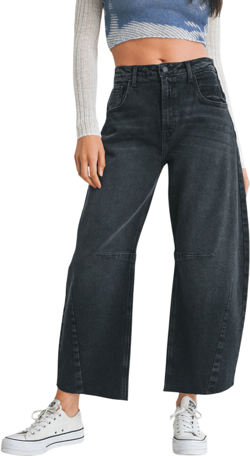 Just Black Denim The Seamed Barrel Jean