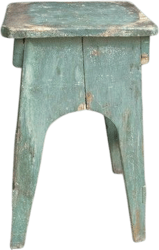 Antique Primitive Wood Stool Stand