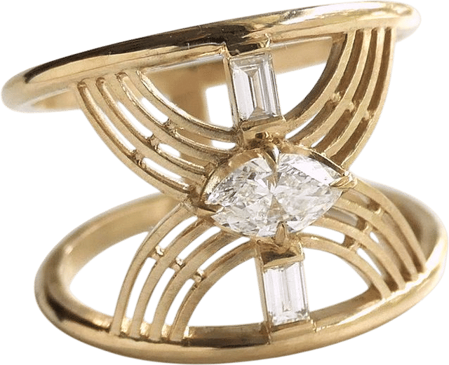 Hora Vitrum No.2 With .27ct Marquise Diamond