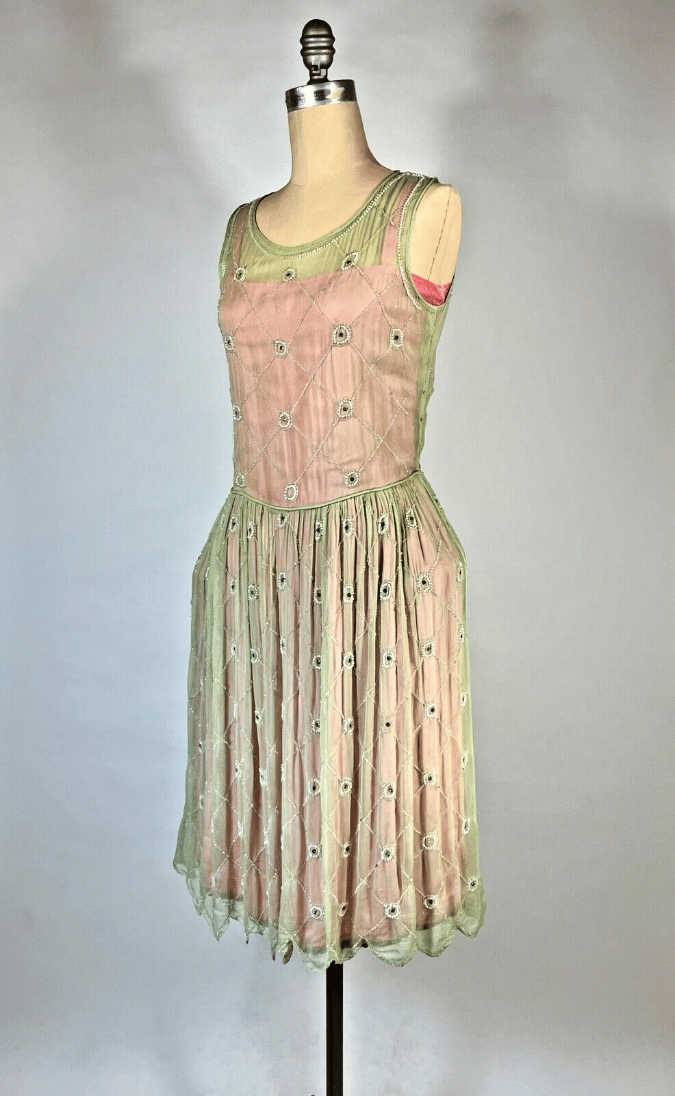 1920s beaded robe de style