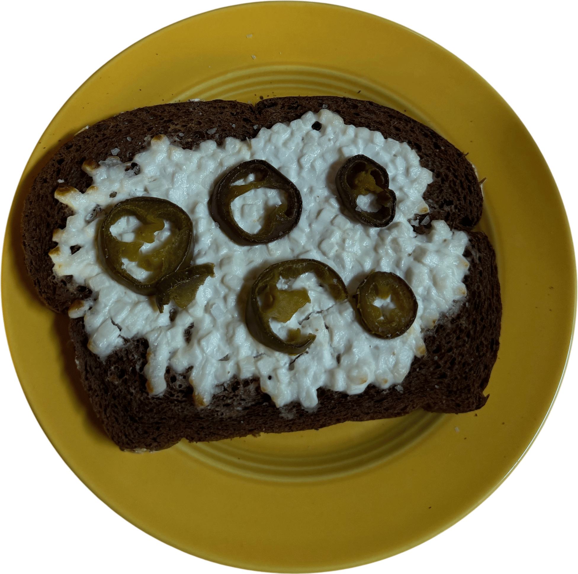 jalapeño cottage cheese toast
