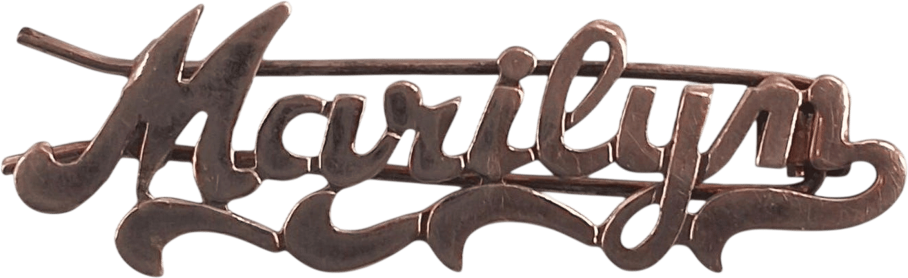 Vintage Marilyn Silver Tone Hair Pin