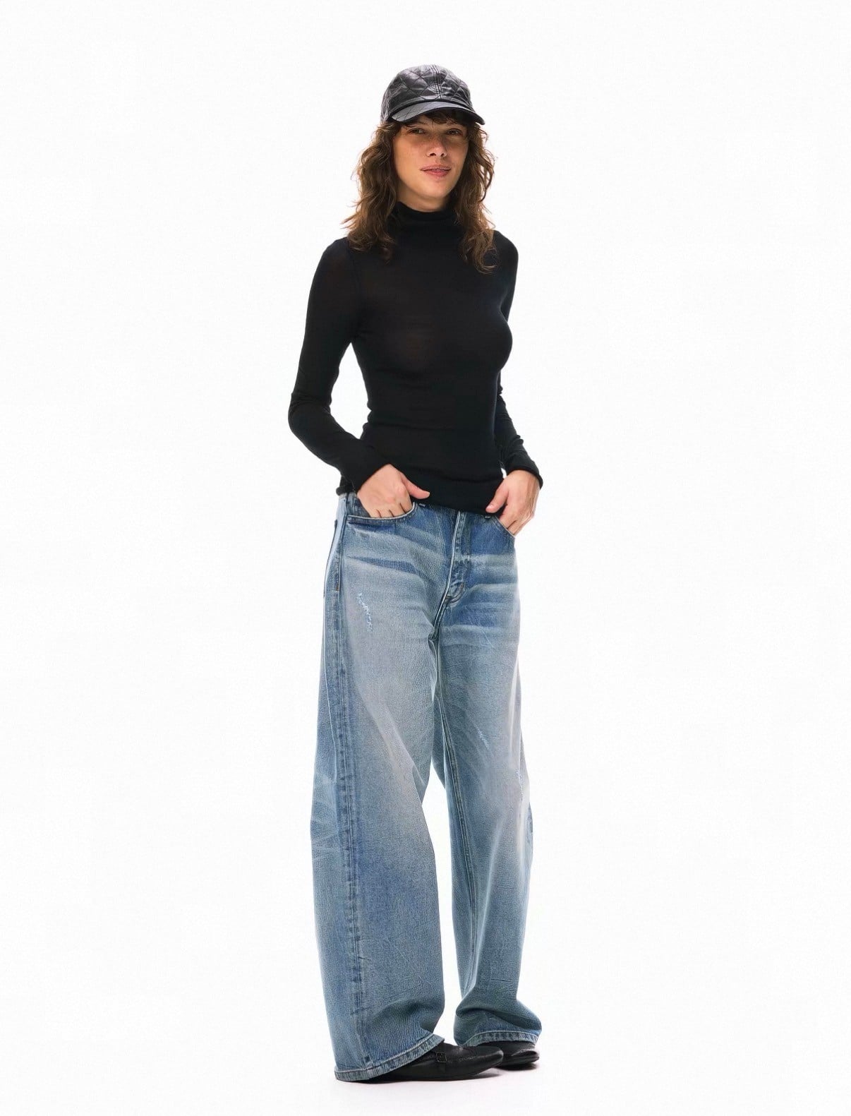 Alright Then, 2261m Loose Mid-Rise Hand-Distressed Washed Silhouette Ripped Jeans