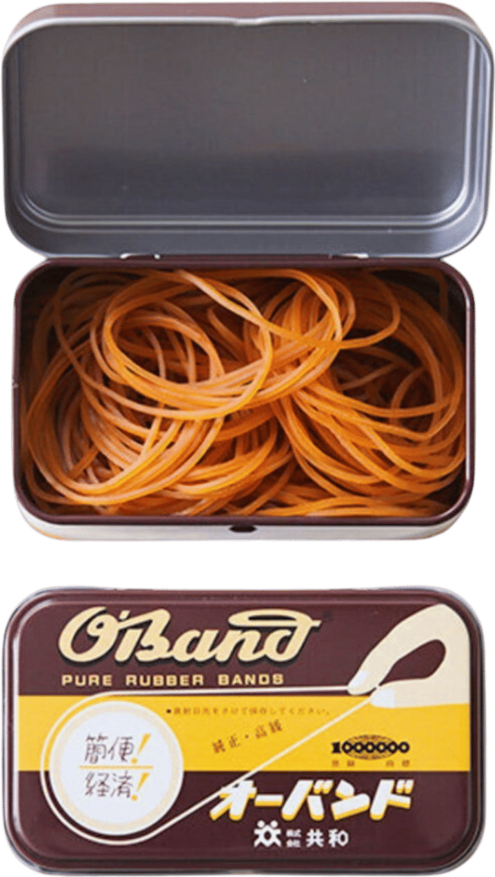 O'Band Brown Tin Classic Rubber Bands