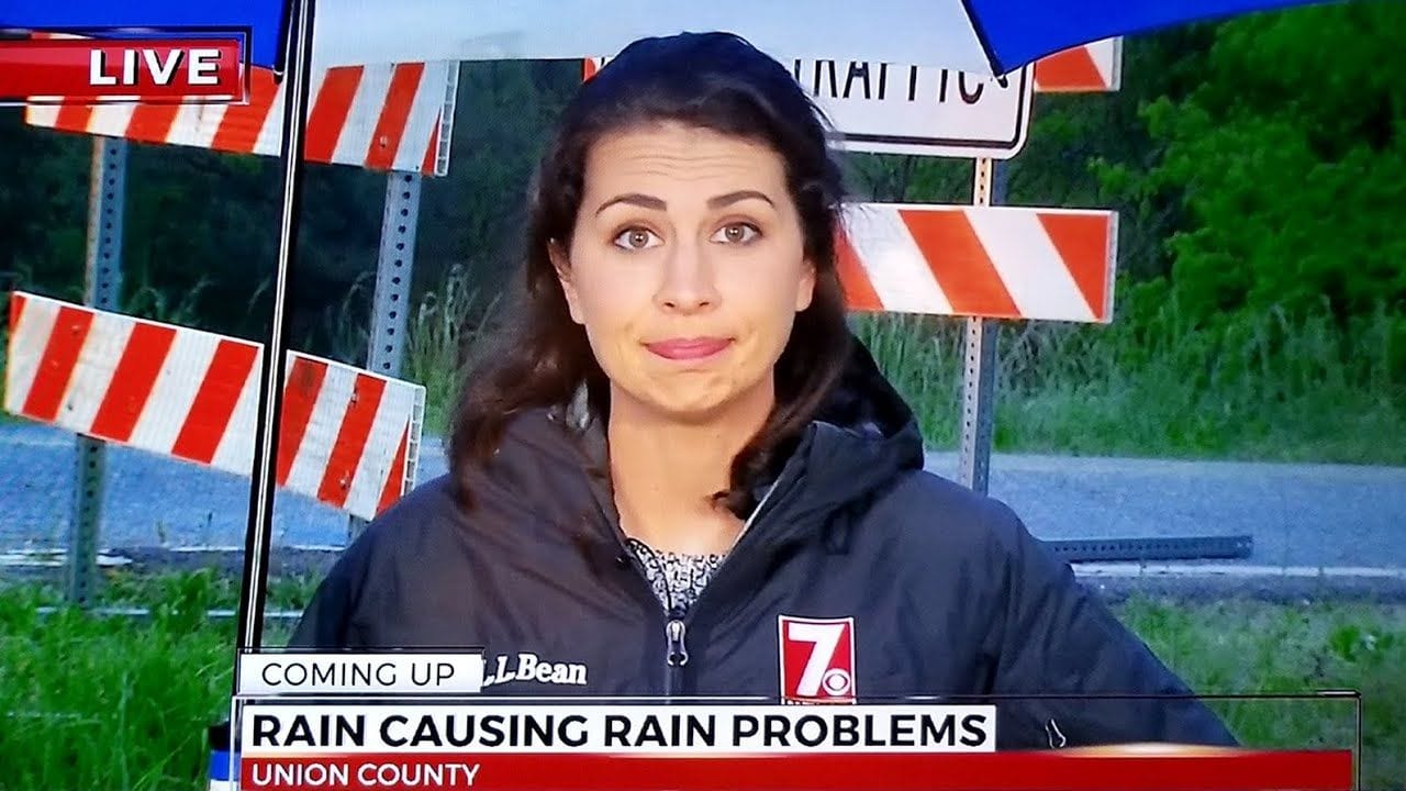 watching news bloopers when you're having a bad day