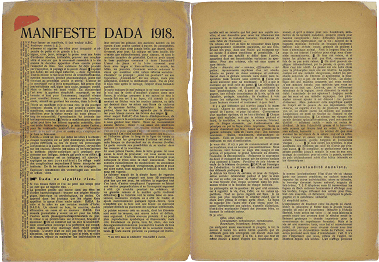 The Dada Manifesto by Tristan Tzara