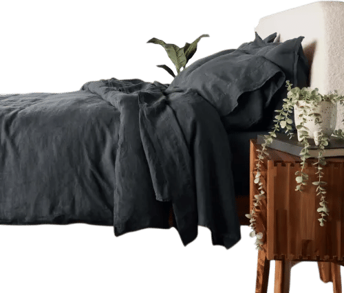 Silk and Snow Linen Duvet Cover