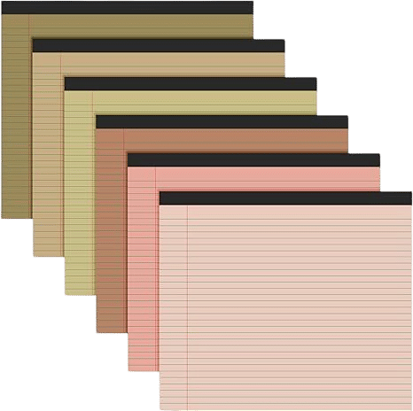 Colored Legal Pads (11" x 9.5")
