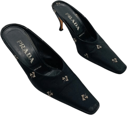 Prada Embroidered Heels