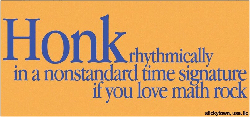 Math Rock Bumper Sticker - Etsy