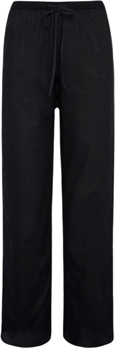 Cou Cou Intimates The Pant: Black Cotton Voile