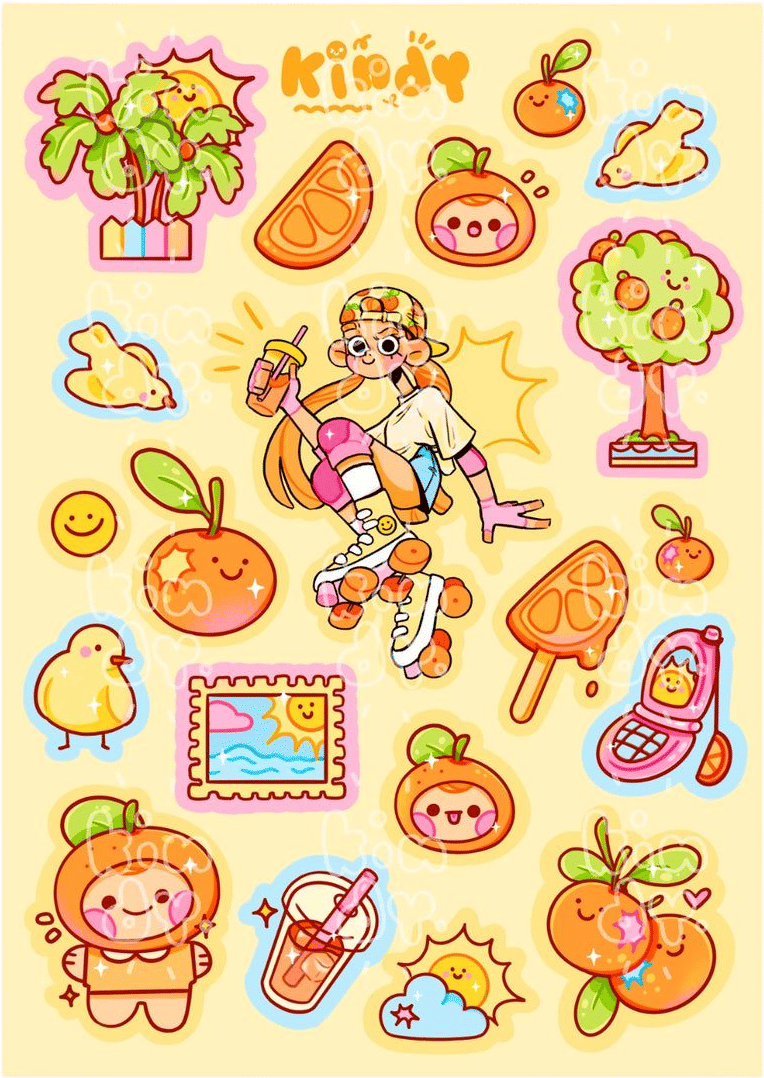 Clémentine Sticker Sheet