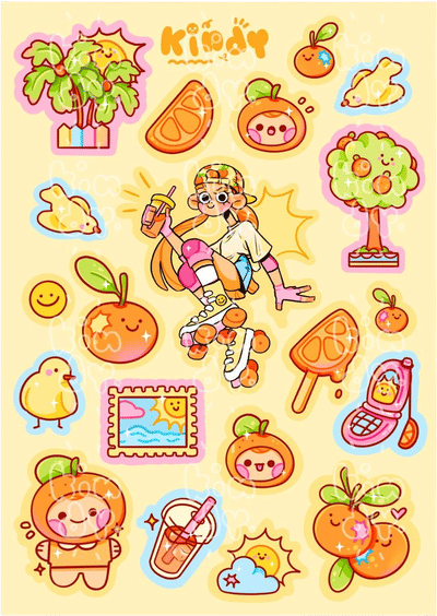 Clémentine Sticker Sheet