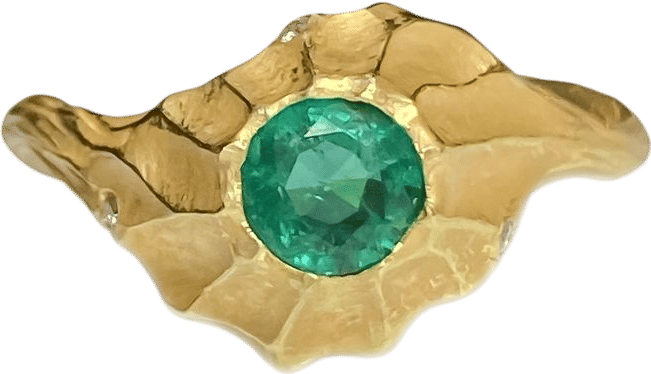 Felix Bresler Reef Ring - Emerald and Diamonds