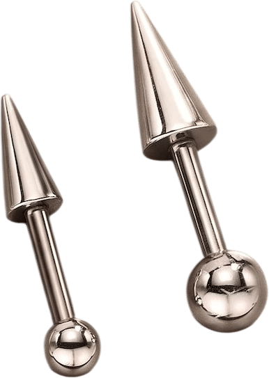 Gold Titanium Spike Helix Piercing Earrings