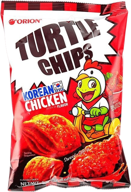 Orion Turtle Chips Korean Chicken Sweet & Spicy Flavor
