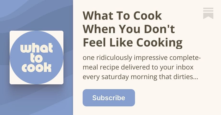 Caro Chambers What to Cook Substack