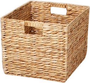 Large Woven Water Hyacinth Milk Crate