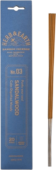 H&E Sandalwood Bamboo Incense (20 sticks)