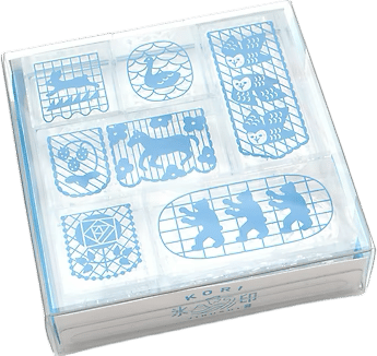 King Jim Kori Jirushi Clear Stamp - Assorted - Flag - Set of 6