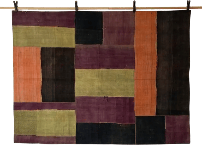 Vintage Turkish Wool Wall Art Rug (5'5" x 5'9")