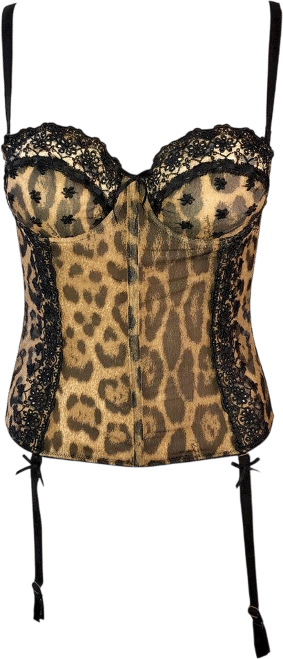 Roberto Cavalli Vintage Leopard Print Bustier