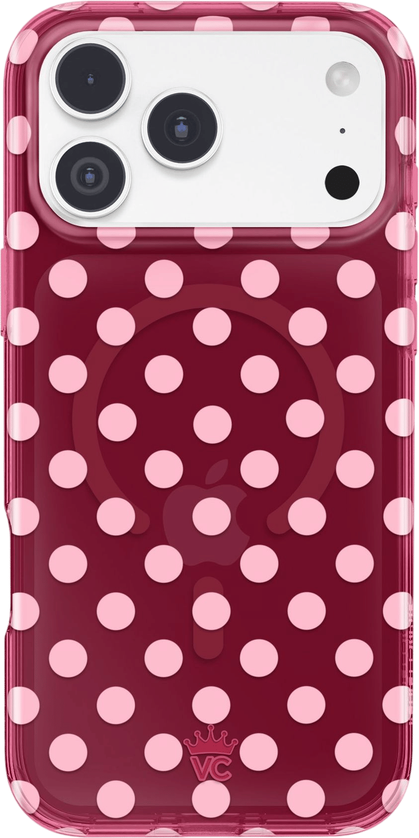 Velvet Caviar Raspberry Polka Dot iPhone Case