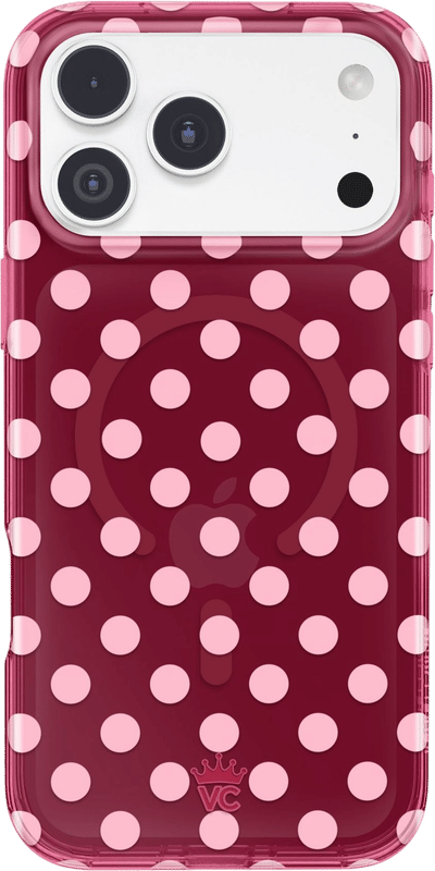 Raspberry Polka Dot iPhone Case