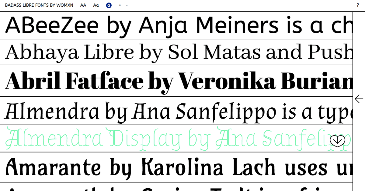 Badass Libre Fonts by Womxn