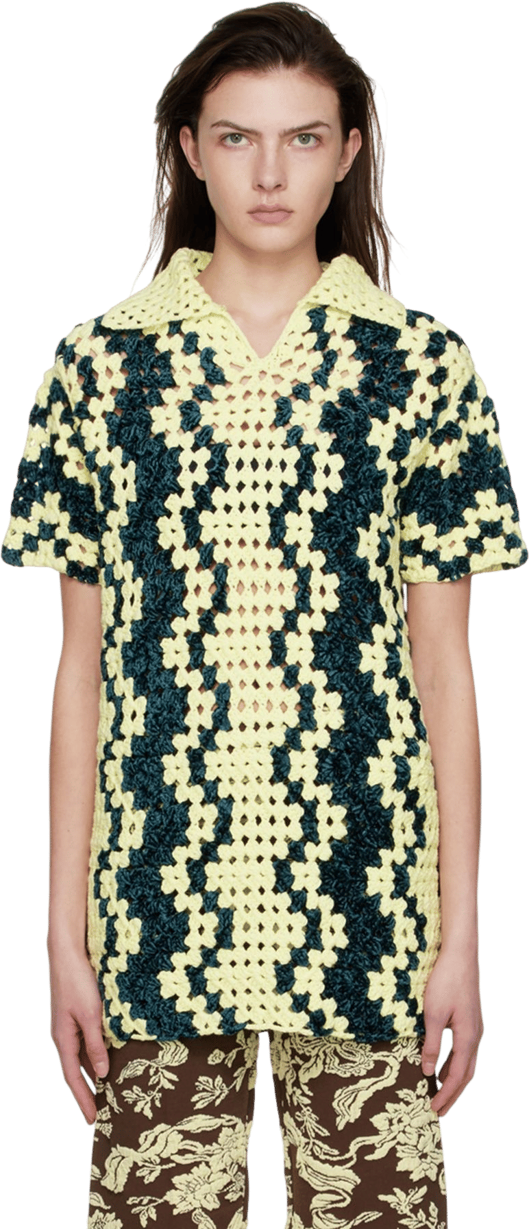 Jil Sander Yellow Cotton Polo