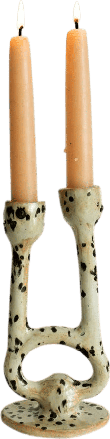 Hand Built Ceramic Candelabra