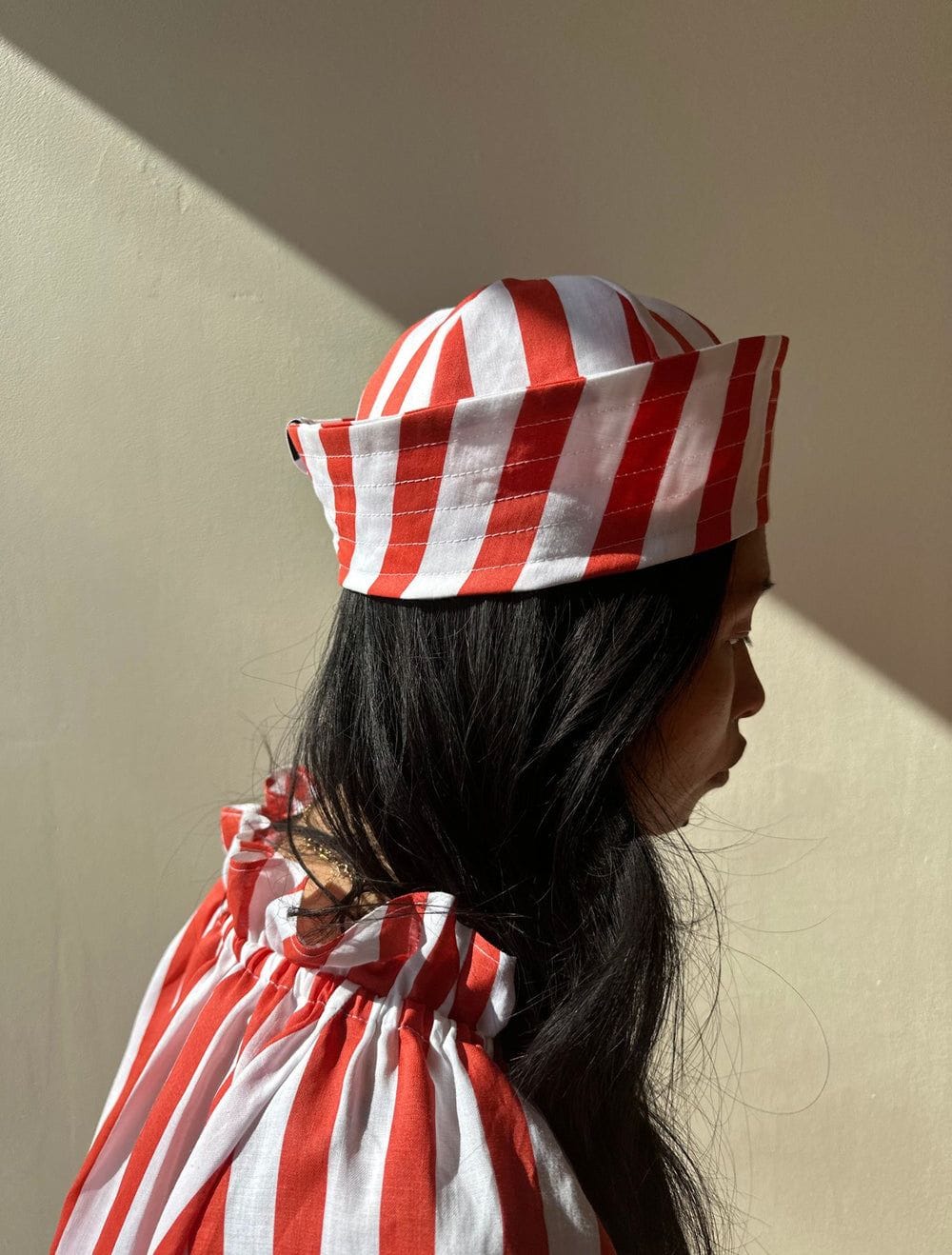 Local Woman Sailor Cap - Strata Stripe